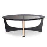 Talin Modern Black Crocodile & Rosegold Coffee Table