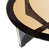 Talin Modern Black Crocodile & Rosegold Coffee Table