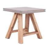 Civic Modern Concrete & Acacia End Table