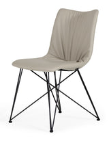 Naomi Modern Grey Leatherette Dining Chair (Set of 2)