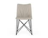 Naomi Modern Grey Leatherette Dining Chair (Set of 2)
