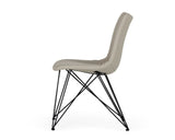 Naomi Modern Grey Leatherette Dining Chair (Set of 2)