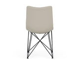 Naomi Modern Grey Leatherette Dining Chair (Set of 2)