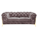 Sheila Transitional Silver Fabric Loveseat