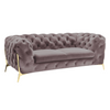 Sheila Transitional Silver Fabric Loveseat