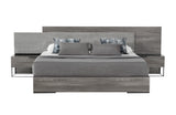Enzo Italian Modern Grey Oak & Fabric Bedroom Set
