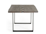 Murphy - Modern Grey Aged Oak & Black Metal Dining Table