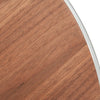 Silvia Modern Walnut & Stainless Steel End Table