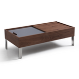 Gunnar Modern Walnut & Grey Coffee Table