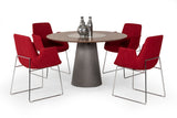Altair Mid-Century Red Fabric Dining Chair