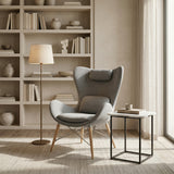 Britt Modern Grey Fabric Accent Chair