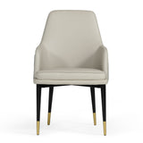 Duval Modern White & Grey Dining Chair