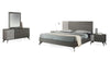 Queen Palermo Italian Modern Faux Concrete & Grey Bedroom Set