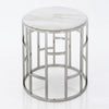 Silvan Modern Marble & Stainless Steel End Table