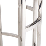 Silvan Modern Marble & Stainless Steel End Table