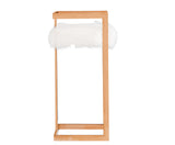 Halifax Modern White Faux Fur & Rosegold Bar Stool
