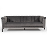 Jeremy Modern Grey Velvet Sofa