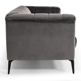 Jeremy Modern Grey Velvet Sofa