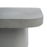 Flores Modern Grey Concrete End Table
