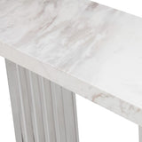 Kingsley Modern Marble & Stainless Steel Console Table