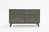 Soria Modern Grey Wash Bedroom Set
