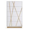 Nixa Modern White & Gold Chest