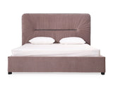  Mielcasa | Grey Modrest Duke Modern Grey Velvet & Black Gun Chrome Bed | SKU VGVCBD1903-GRY | MPN: 75865|75866 | Free Delivery & Free Return