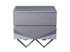  Mielcasa | Grey Modrest Duke Modern Grey & Black Gun Chrome Nightstand | SKU VGVCN1811-GRY | MPN: 75867 | Free Delivery & Free Return