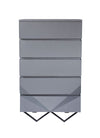  Mielcasa | Grey Modrest Duke Modern Grey & Black Gun Chrome Chest | SKU VGVCJ811-5H-GRY | MPN: 75870 | Free Delivery & Free Return