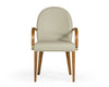 Rexford Modern Beige & Walnut Dining Armchair