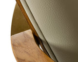 Modrest Rexford Modern Taupe & Walnut Dining Armchair