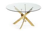  Mielcasa | Other Modrest Pyrite Modern Round Glass Dining Table | SKU VGEWF2133AG | MPN: 75906 | Free Delivery & Free Return