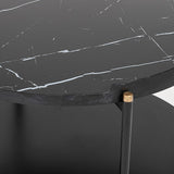 Randal Modern Round Black Metal Coffee Table