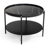 Randal Modern Round Black Metal Coffee Table