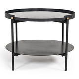 Randal Modern Round Black Metal Coffee Table