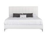  Mielcasa | White Nova Domus Angela Italian Modern White Eco Leather Bed| SKU VGACANGELA-BED | MPN: 75992|75993 | Free Delivery & Free Return