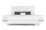  Mielcasa | White Nova Domus Angela Queen Italian White Eco Leather Bed | SKU VGACANGELA-BED-Q | MPN: 75992 | Free Delivery & Free Return