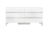 Angela Italian Modern White Eco Leather 4-Piece Bedroom Set