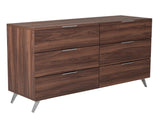 Lamont + Brooklyn Modern Beige Fabric + Walnut 4-Piece Bedroom Set