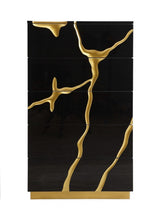 Aspen Modern Black & Gold Chest