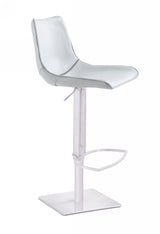 Manning Modern White Adjustable Bar Stool