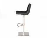 Aaron Modern Black Eco-Leather Bar Stool