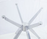 Dallas Modern Brushed Stainless Steel Dining Table