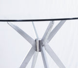 Dallas Modern Brushed Stainless Steel Dining Table