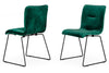 Yannis Modern Green Fabric Dining Chair (Set of 2)