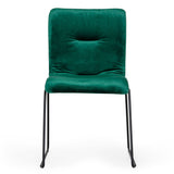 Yannis Modern Green Fabric Dining Chair (Set of 2)