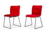  Mielcasa | Red Modrest Yannis Modern Red Fabric Dining Chair (Set of 2) | SKU VGMAMI-913-RED | MPN: 76329Z | Free Delivery & Free Return