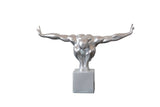  Mielcasa | Other Modrest Modern Glossy Silver Diver Sculpture | SKU VGTHSZ-0867 | MPN: 76358 | Free Delivery & Free Return