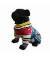  Mielcasa | Multi-Toned Modrest Modern Black & Colorful Sweater Pug Sculpture | SKU VGTHCH-0030 | MPN: 76374 | Free Delivery & Free Return