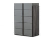 Lucia Italian Modern Elm and Matte Grey Chest